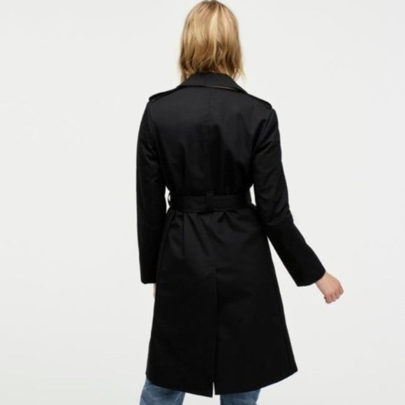 J Crew Black 2011 Icon Trench Coat - Picture 3 of 13